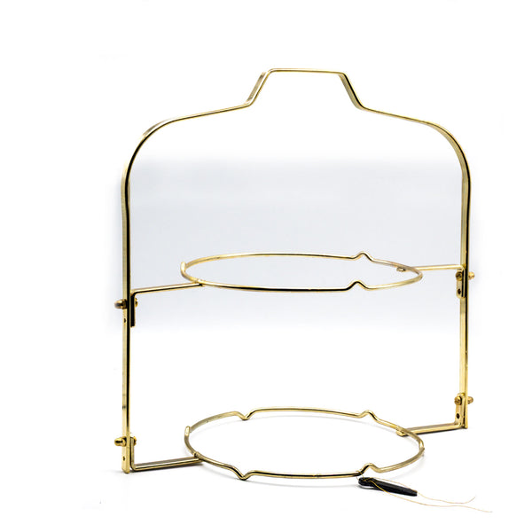2 Tier Folding Cake Stand (Brass)