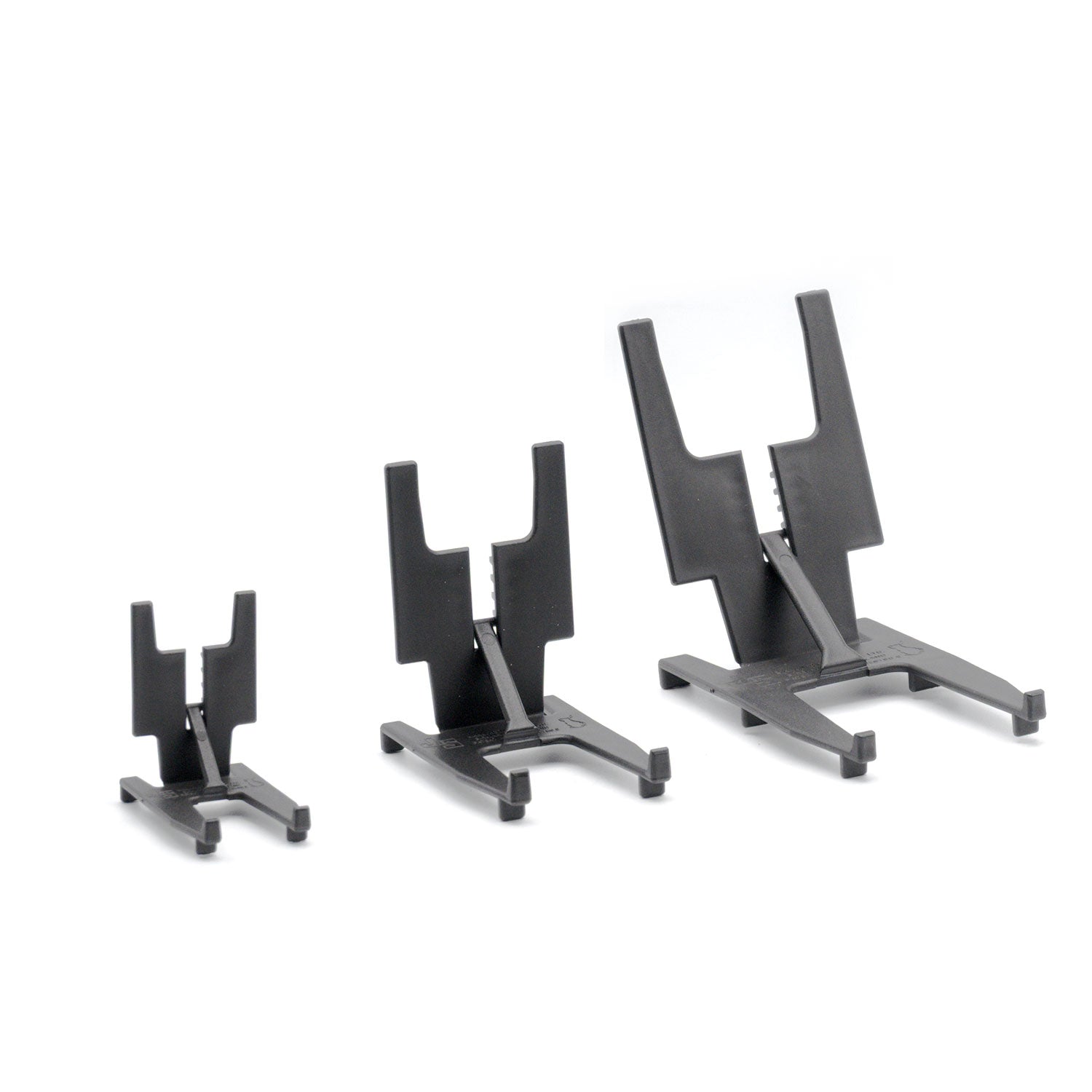 Plastic Adjustable Display Stands (Black) – JES Manufacturing
